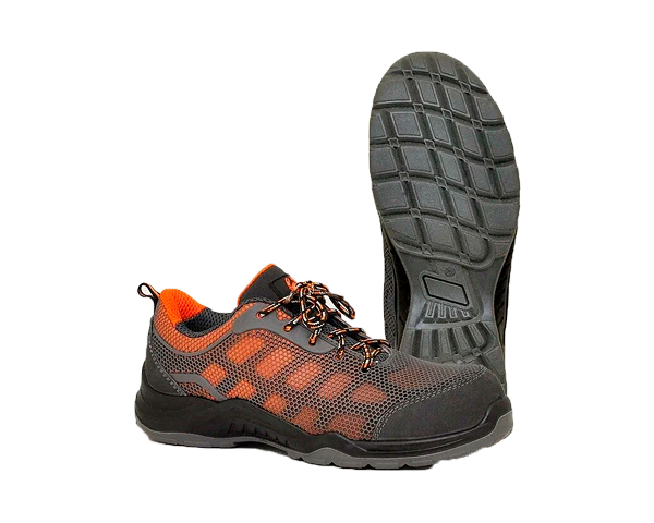 Полуботинки "Скорпион Универсал", с ПК серо-оранжевые, арт. 1407ПК