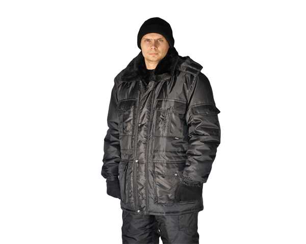 Куртка мужская "Охрана " зимняя черная,