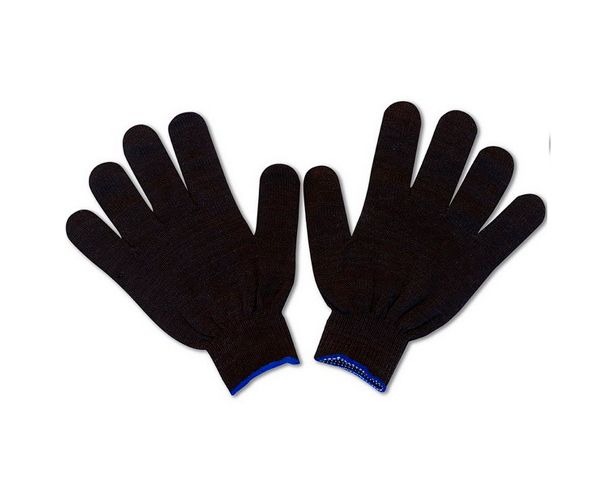 Перчатки Зима двойные 7,5 класс (черные)