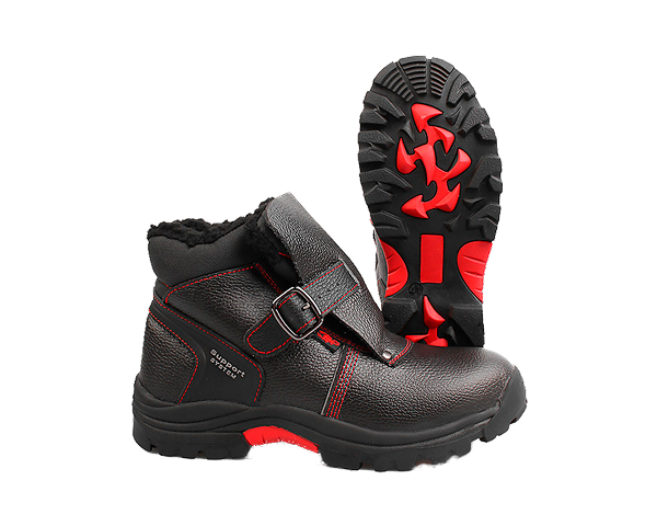 Зимние ботинки с МП рабочие "Скорпион Сварщик", иск. мех, черные, арт. 1916.1М