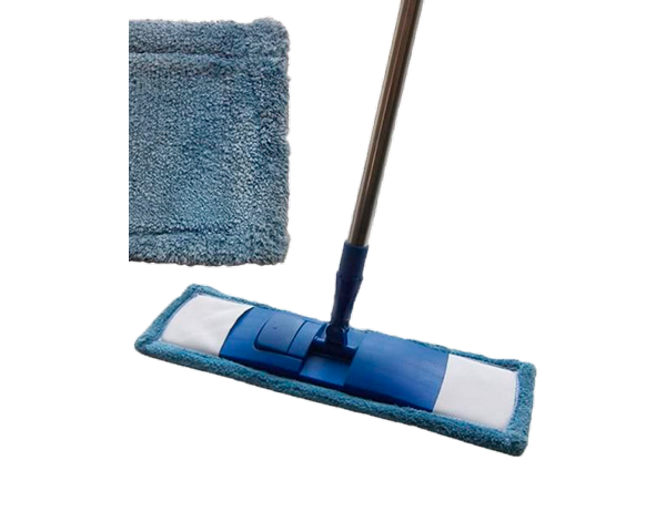 Швабра плоская с насадкой из микрофибры 40-10см с карманами