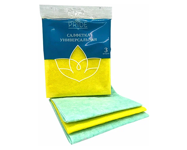 Салфетка универсальная Прайд перфорированная 32*34 3шт/уп