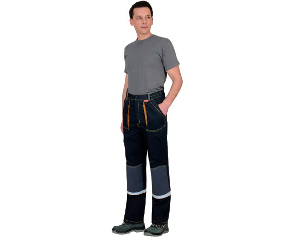 Брюки "РОДОС" черные с темно-серым